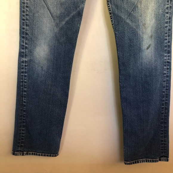 Levi Strauss Mens 514 Slim Straight Jeans 36x34 Blue Denim Faded Medium Wash - Picture 3 of 7